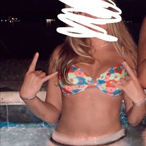 Floral bikini top